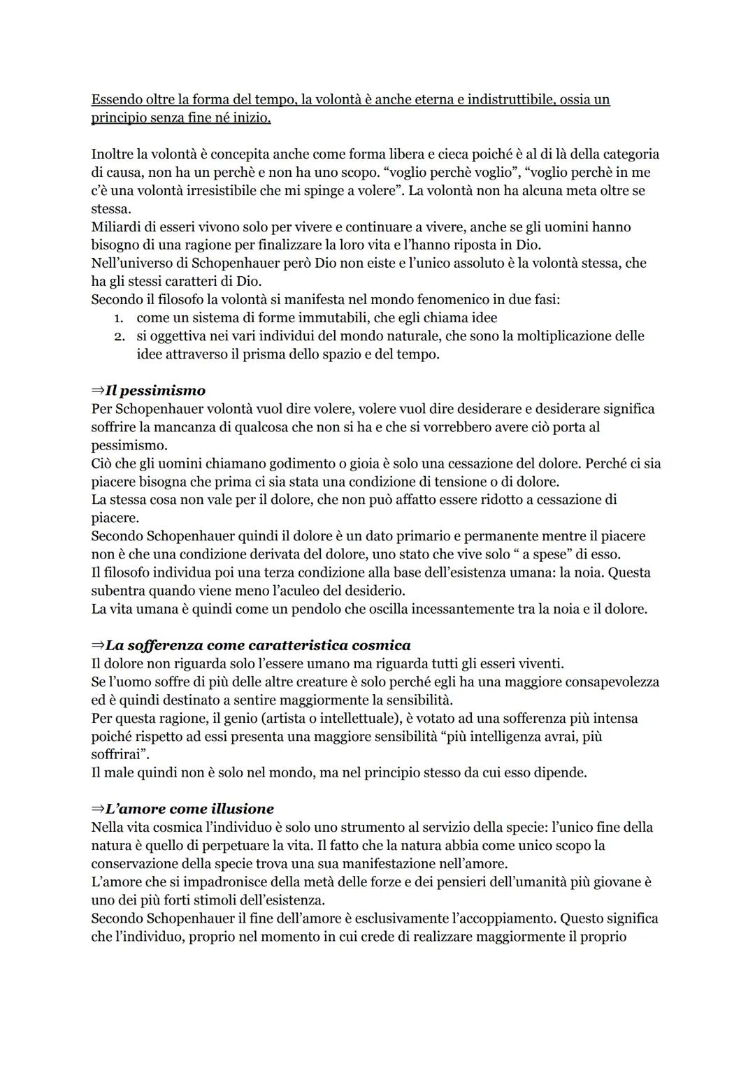 ARTHUR SCHOPENHAUER
Il bisogno dell'investigazione filosofica nasce dall'angoscia e di fronte al dolore e
l'insensatezza del mondo.
Schopenh