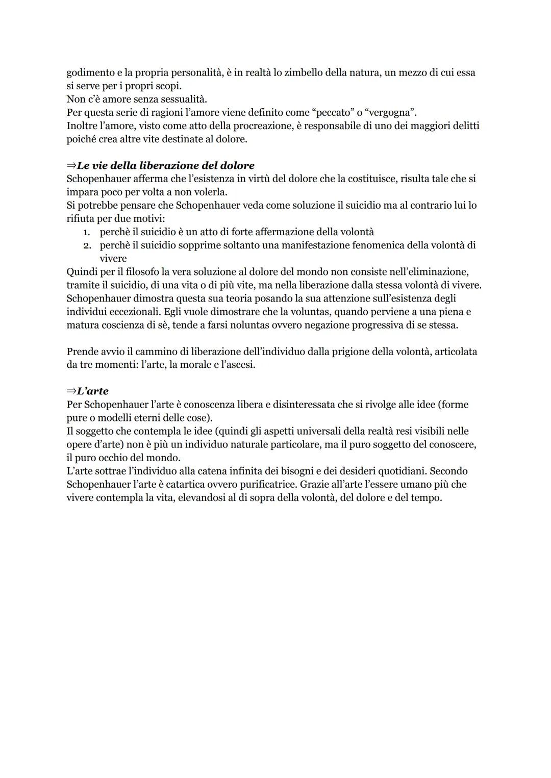 ARTHUR SCHOPENHAUER
Il bisogno dell'investigazione filosofica nasce dall'angoscia e di fronte al dolore e
l'insensatezza del mondo.
Schopenh