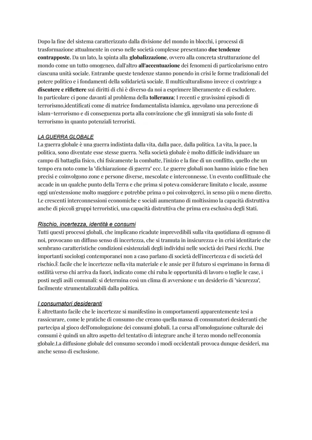 LA GLOBALIZZAZIONE
Con il termine globalizzazione si indica il fenomeno di crescita progressiva delle relazioni e degli
scambi di diverso ti