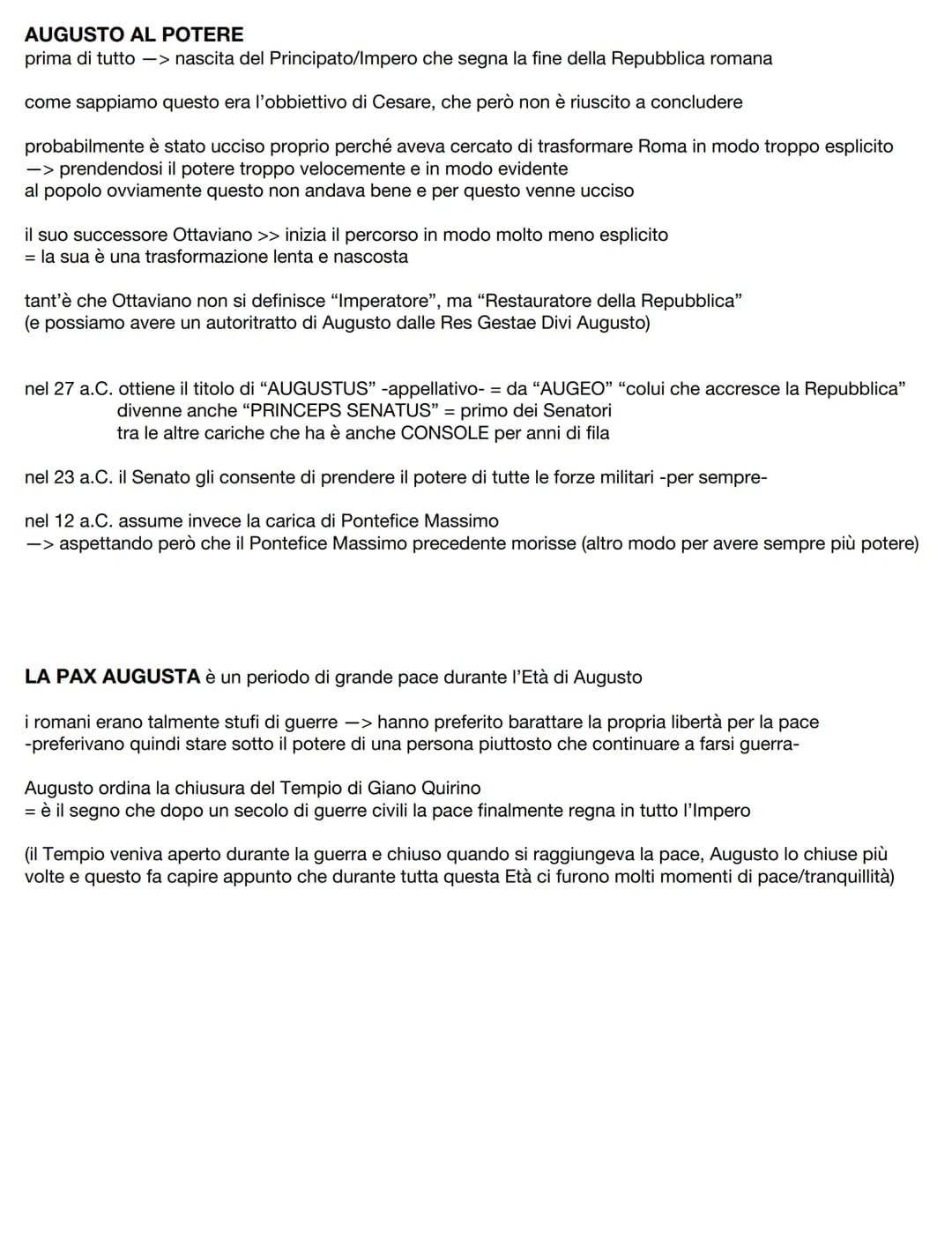 ETÀ DI AUGUSTO dalla Repubblica all'Impero
(sono gli anni in cui Roma si trasforma, smette di essere una Repubblica)
prima, già Cesare aveva