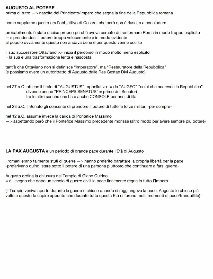 ETÀ DI AUGUSTO dalla Repubblica all'Impero
(sono gli anni in cui Roma si trasforma, smette di essere una Repubblica)
prima, già Cesare aveva