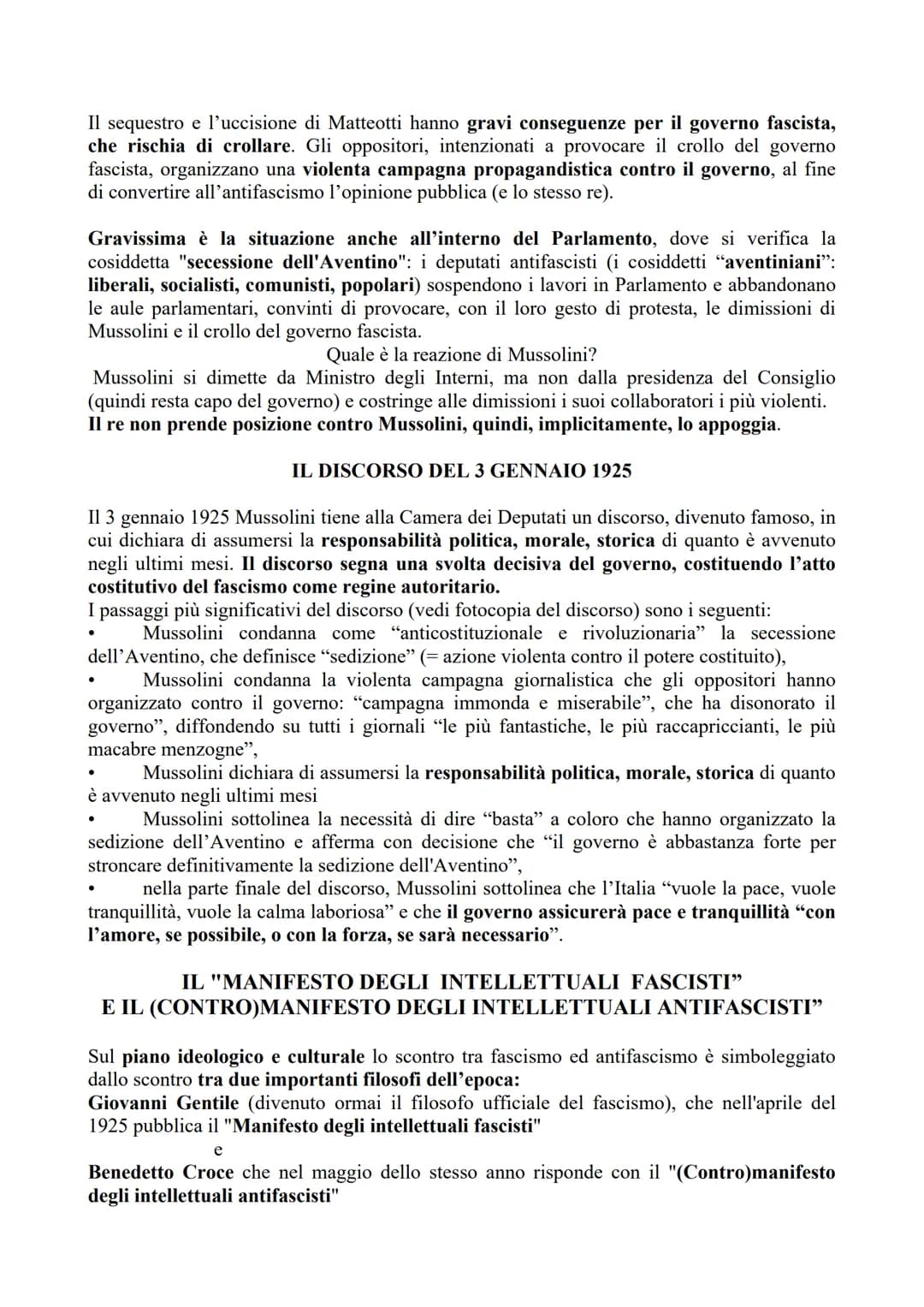IL FASCISMO (2019/20)
Gli storici sono soliti articolare l'epoca del "Fascismo" in 4 periodi:
• il periodo "del consolidamento del fascismo 