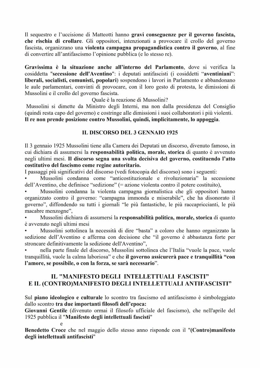 IL FASCISMO (2019/20)
Gli storici sono soliti articolare l'epoca del "Fascismo" in 4 periodi:
• il periodo "del consolidamento del fascismo 