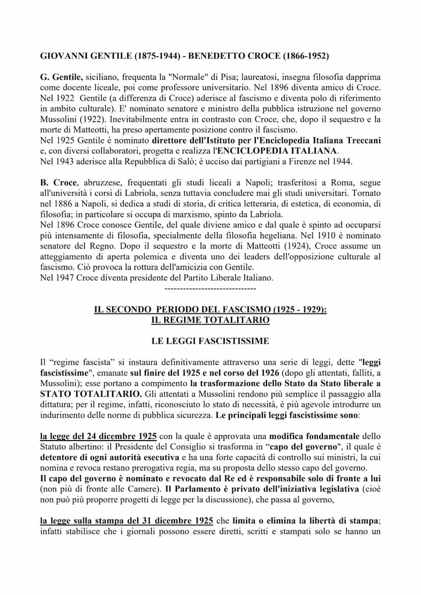 IL FASCISMO (2019/20)
Gli storici sono soliti articolare l'epoca del "Fascismo" in 4 periodi:
• il periodo "del consolidamento del fascismo 