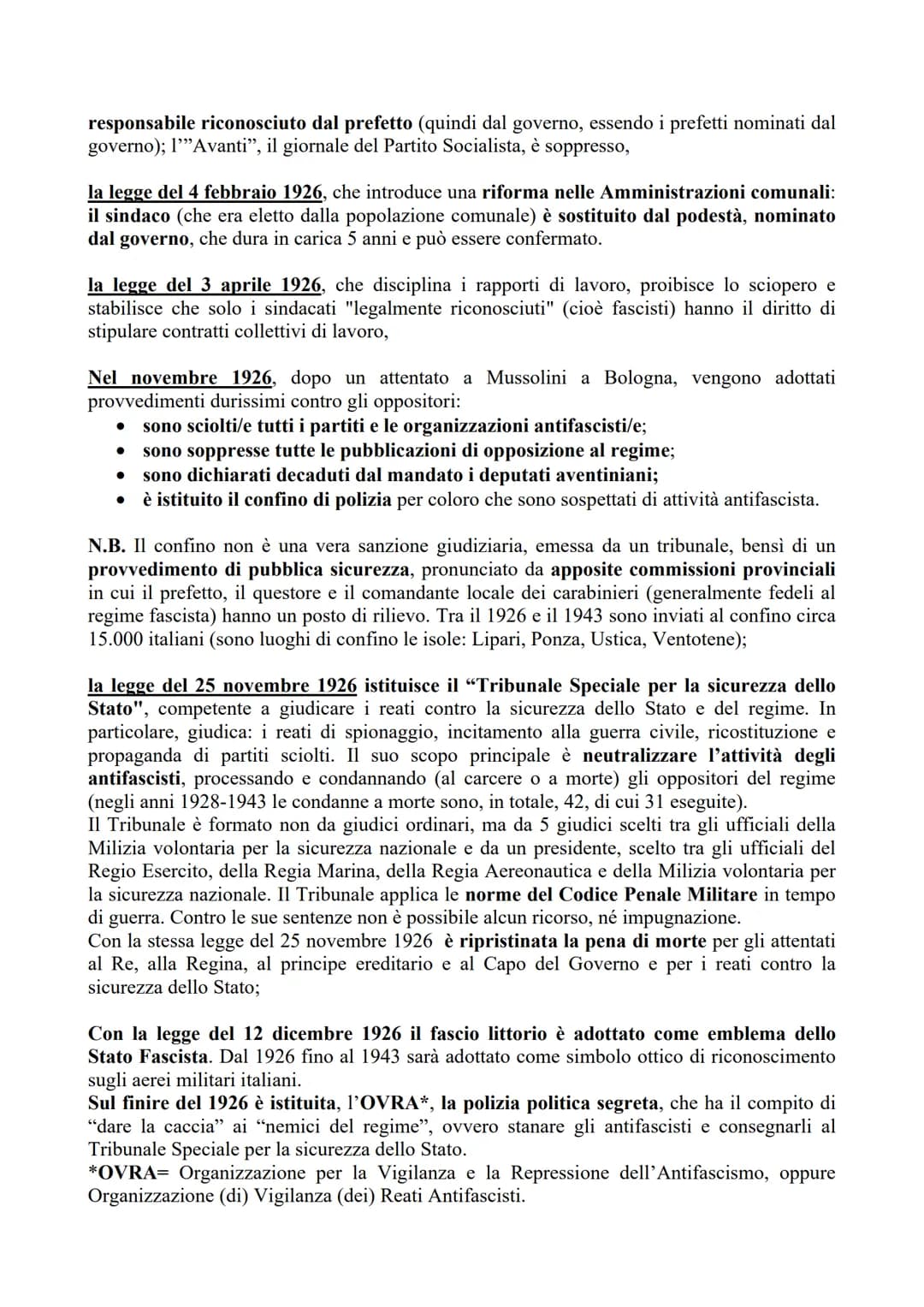 IL FASCISMO (2019/20)
Gli storici sono soliti articolare l'epoca del "Fascismo" in 4 periodi:
• il periodo "del consolidamento del fascismo 