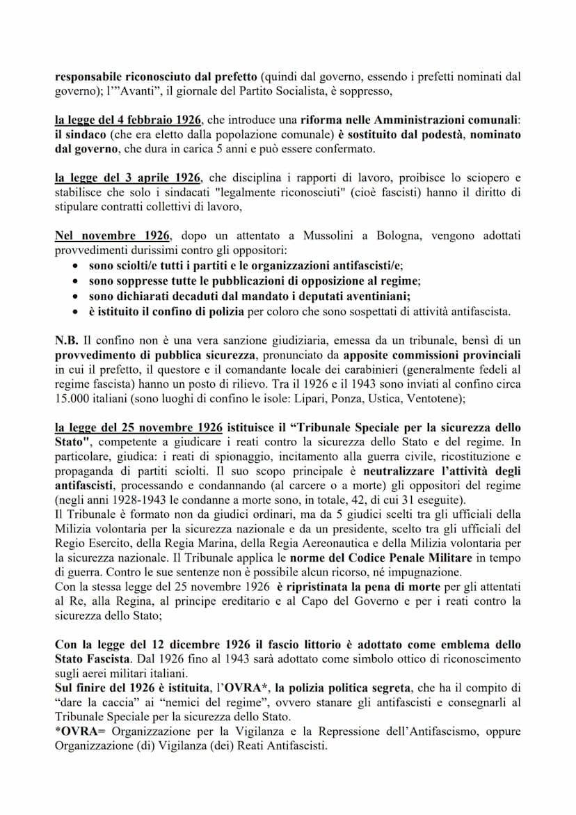 IL FASCISMO (2019/20)
Gli storici sono soliti articolare l'epoca del "Fascismo" in 4 periodi:
• il periodo "del consolidamento del fascismo 