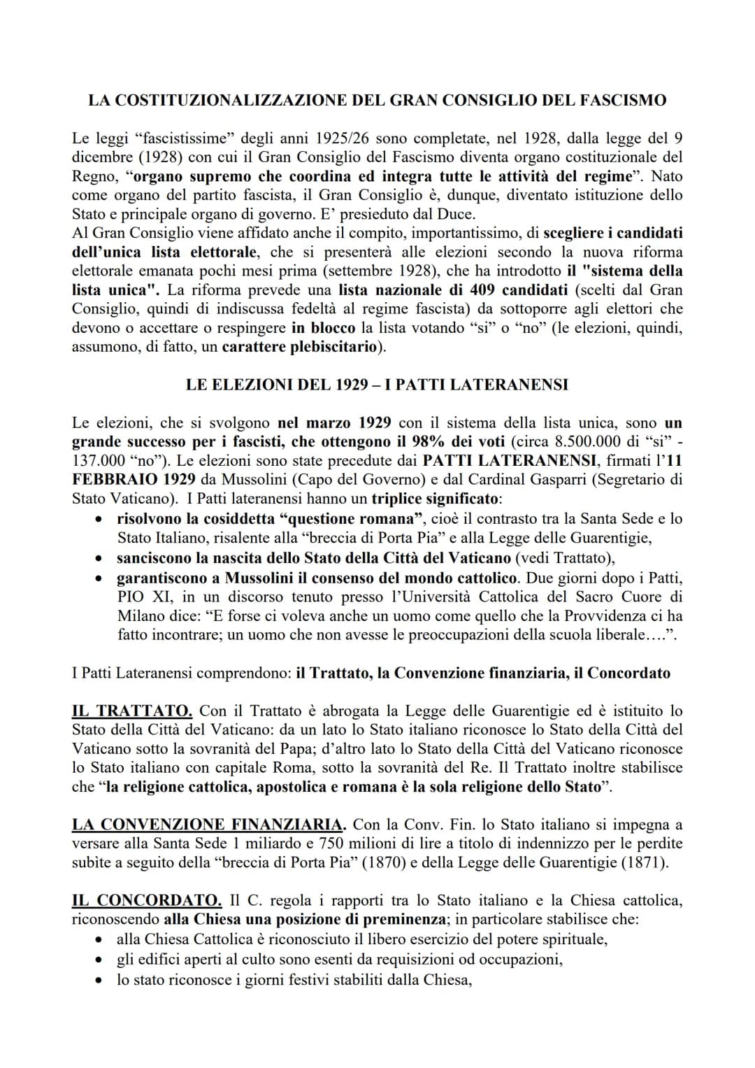 IL FASCISMO (2019/20)
Gli storici sono soliti articolare l'epoca del "Fascismo" in 4 periodi:
• il periodo "del consolidamento del fascismo 