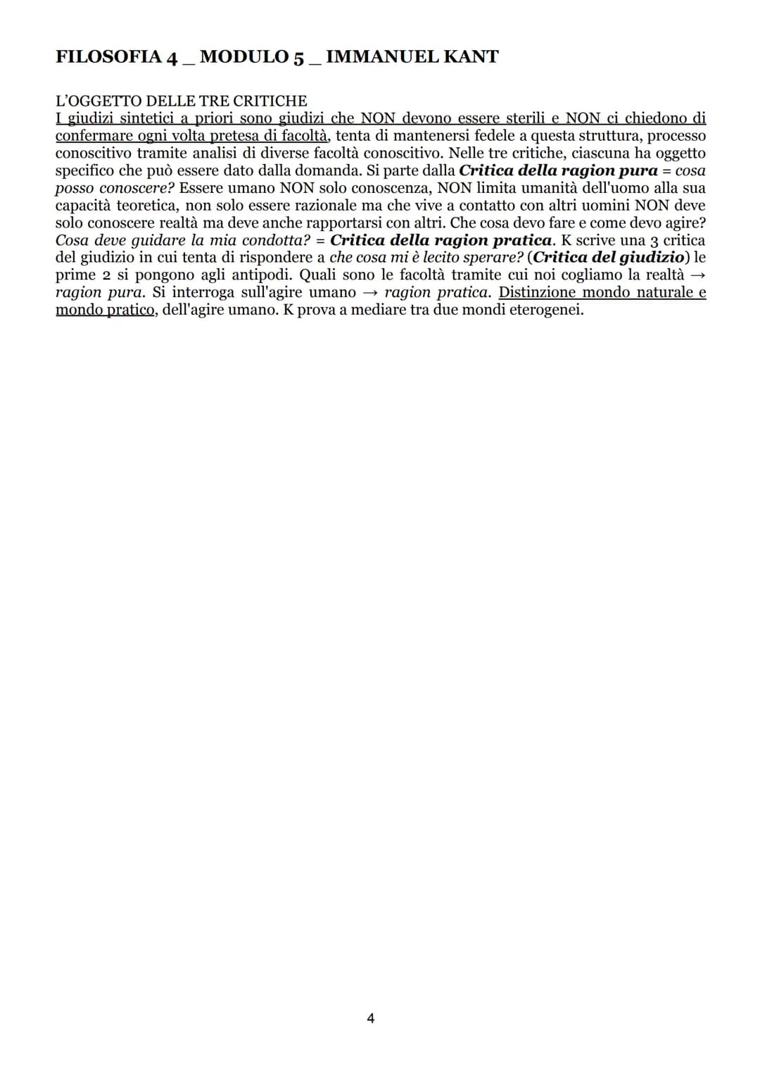 FILOSOFIA 4 MODULO 5. IMMANUEL KANT
IMMANUEL KANT
INTRODUZIONE ALLA FIGURA DI IMMANUEL KANT
Figura dell'illuminismo europeo. Recepisce istan