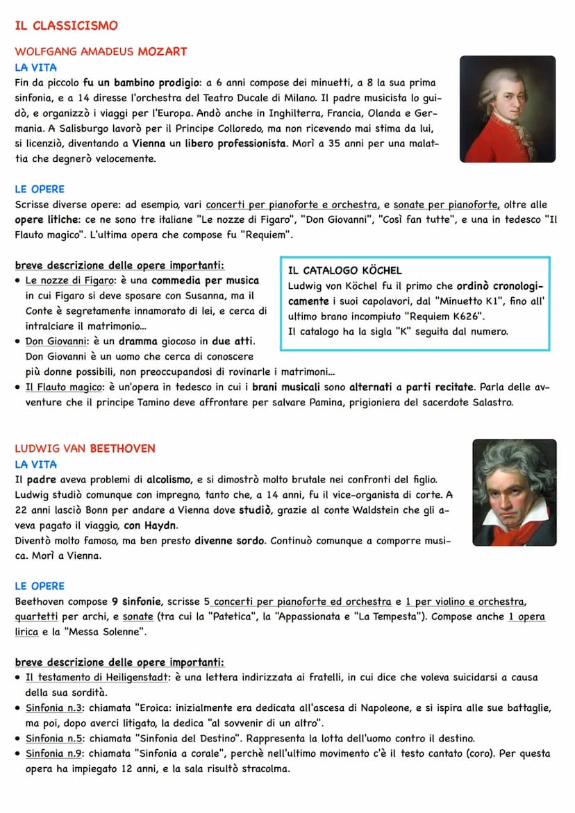 IL CLASSICISMO
Il classicismo è quel periodo che va da metà Settecento ai primi dell'Ottocento. Le composizioni sono proporzio-
nate, sempli