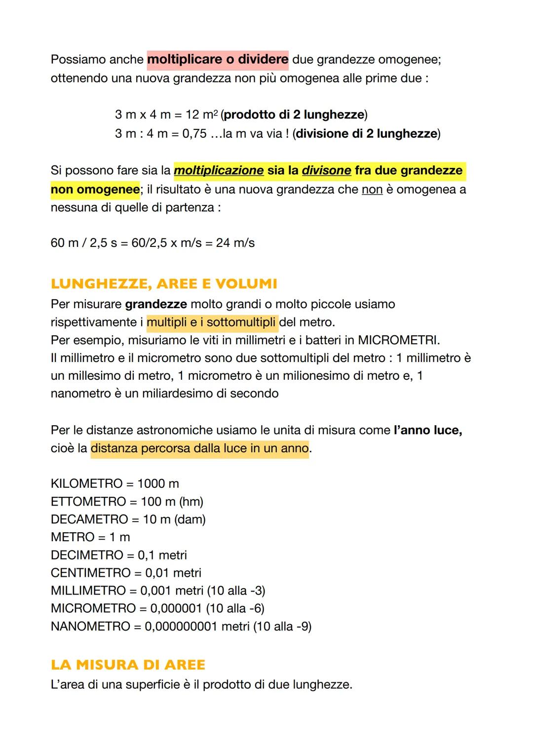 LE GRANDEZZE FISICHE
Compiere un esperimento vuol dire anzitutto effettuare delle misure.
Se per esempio percorriamo un campo a piedi contan