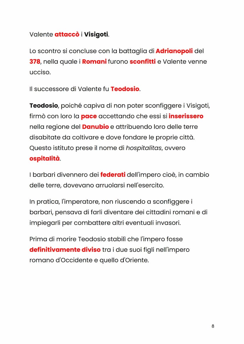 LE INVASIONI BARBARICHE
I tentativi di Diocleziano, Costantino e Teodosio di
rafforzare l'impero non ebbero i frutti sperati.
L'impero roman