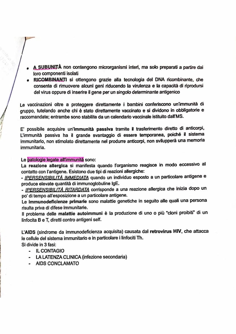 SISTEMA LINFATICO E L'IMMUNITÀ'
SISTEMA LINFATICO
L'immunità è la capacità di utilizzare le proprie difese per contrastare gli agenti patoge
