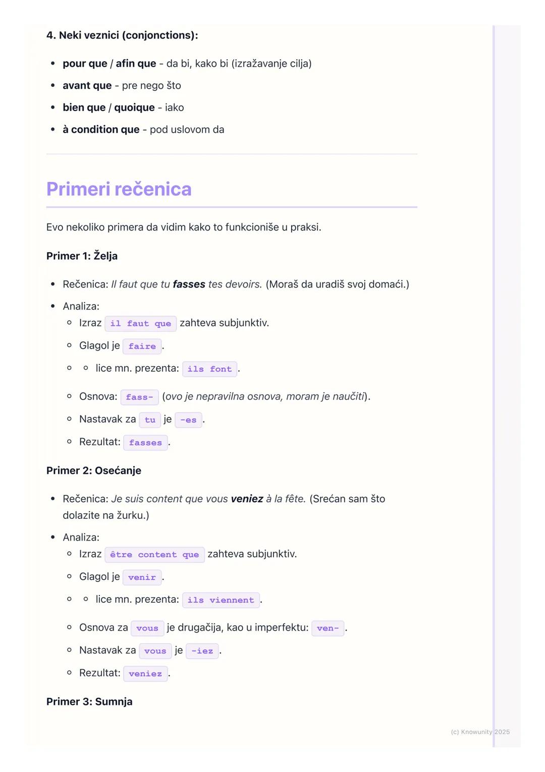 # Subjonctif Présent
(Subjunktiv prezent)

Šta je subjunktiv?

Subjunktiv nije vreme, već glagolski način (kao indikativ ili imperativ). Kor