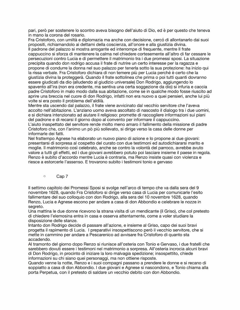 Promessi sposi
O
Cap 1
Il primo capitolo si apre con una descrizione paesaggistica molto dettagliata e quasi
cinematografica (si ha la sensa