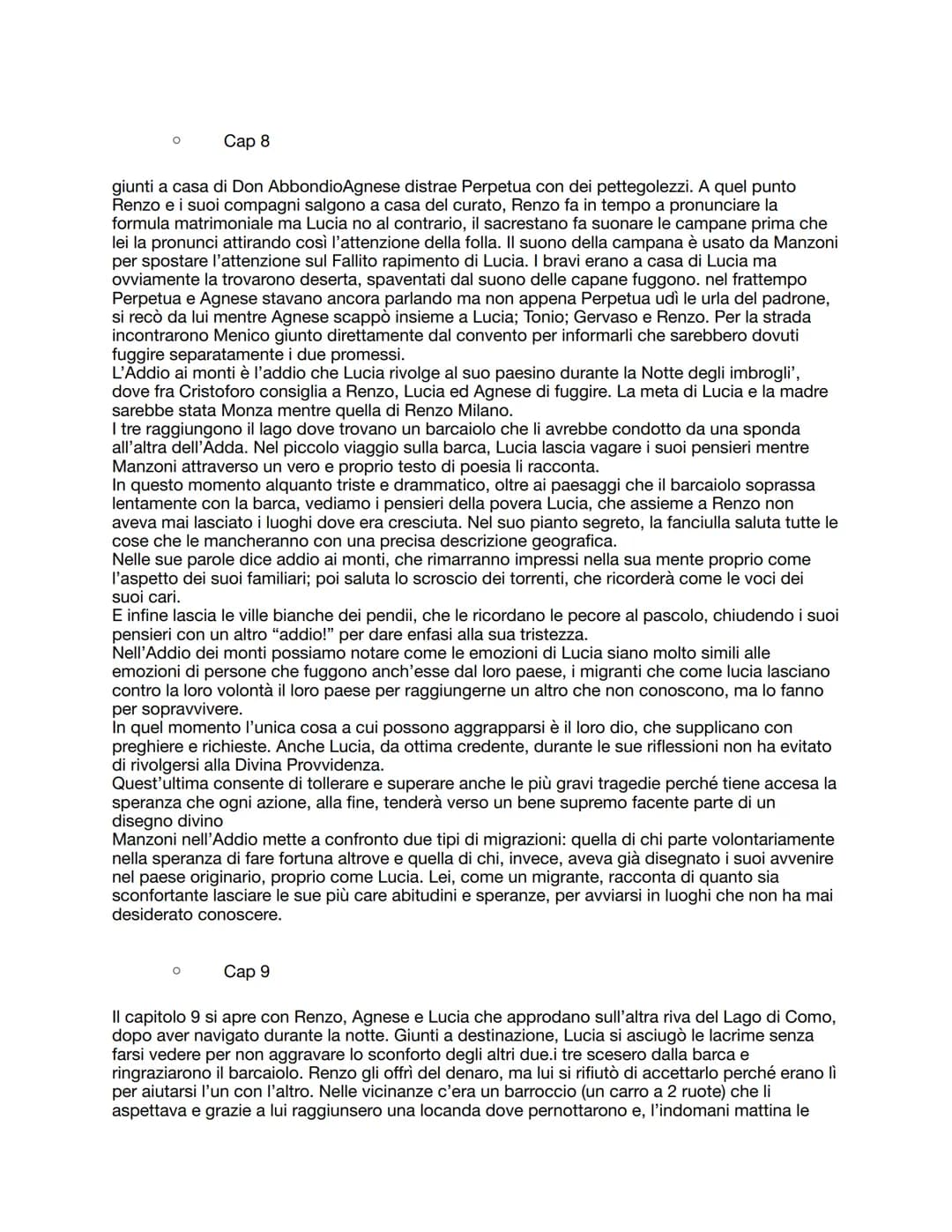 Promessi sposi
O
Cap 1
Il primo capitolo si apre con una descrizione paesaggistica molto dettagliata e quasi
cinematografica (si ha la sensa