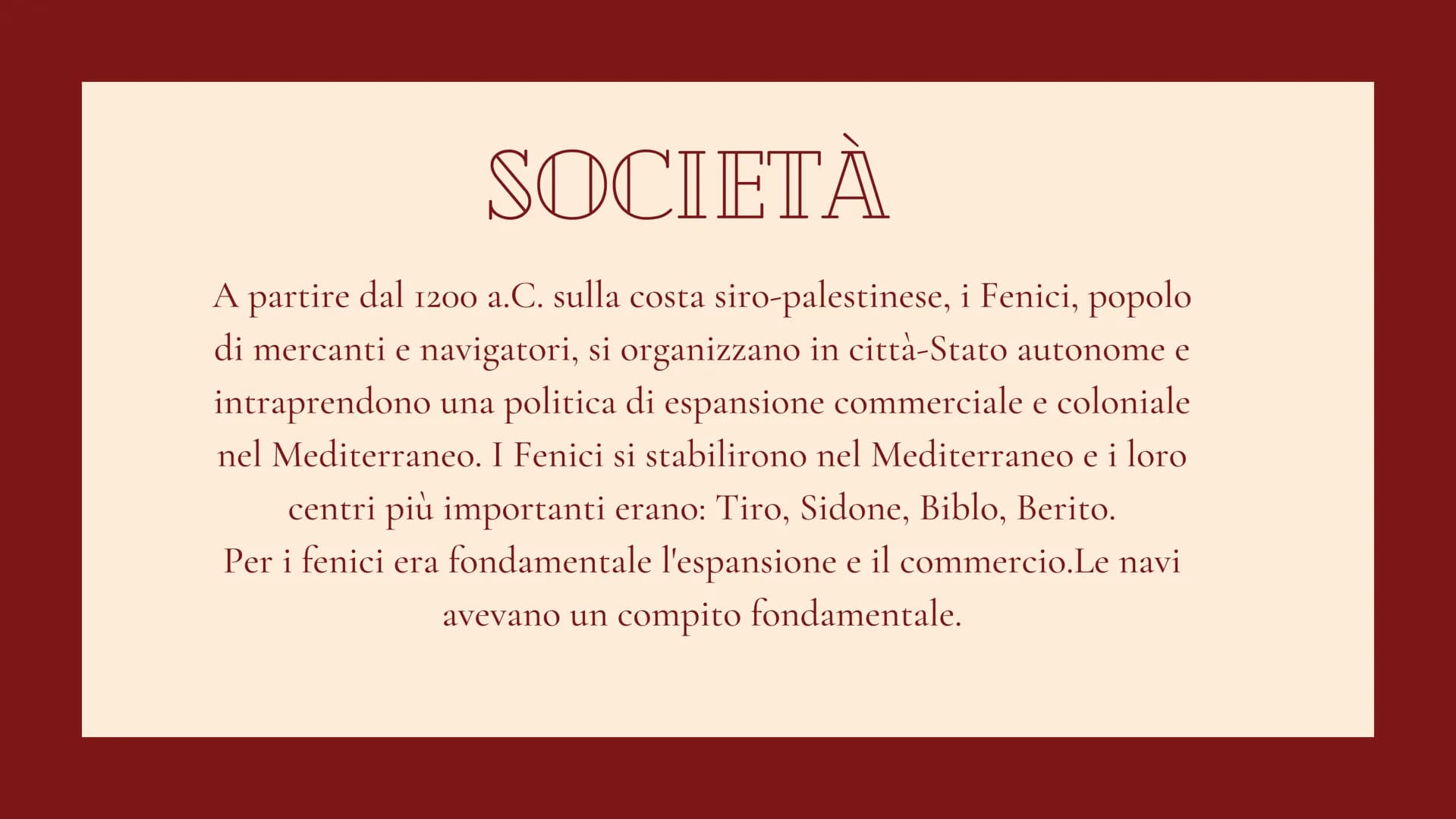 FENICI
TER INTRODUZIONE:
Dopo il collasso dell'età del bronzo il
crollo dei commerci nel
mediterraneo orientale fu assunto
dai Fenici, una p