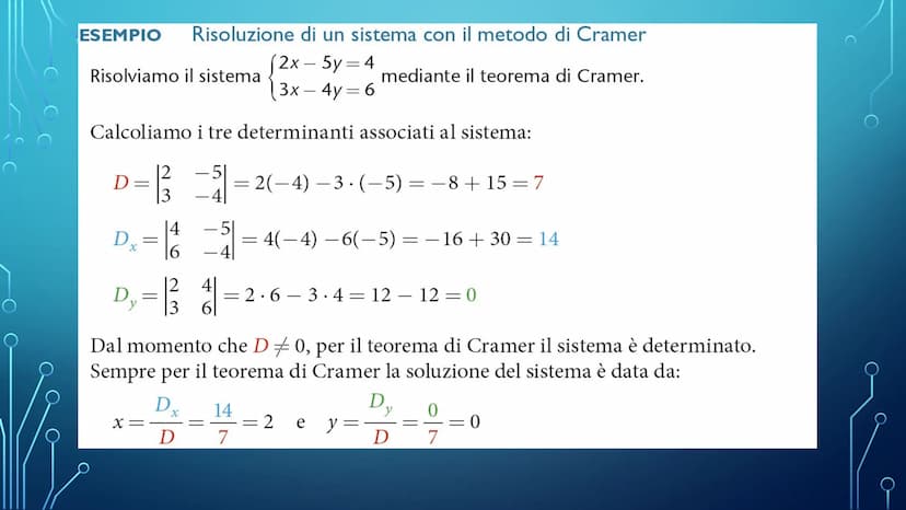 SISTEMI LINEARI
DI 2 EQUAZIONI IN 2 INCOGNITE Sistema di equazioni
Insieme di due o più equazioni che si vuole siano soddisfatte
contemporan