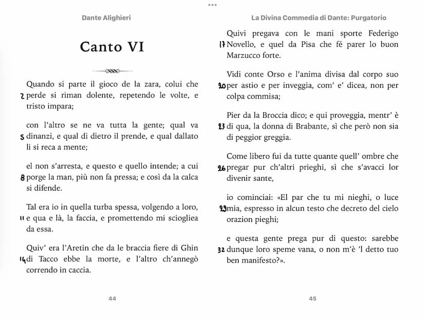VI canto
Sordello da Goito. Dante non è più un personaggio ma diventa un poeta nell'atto di scrivere e a
questo punto prorompe in un'invetti