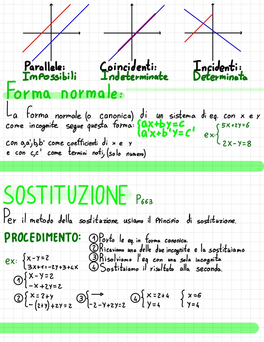 SISTEMI LINEARI
SISTEMI DI EQUAZIONI P.661
In equazioni lineari a due incognite le soluzioni sono coppie di valori.
Ogni equazione lineare p