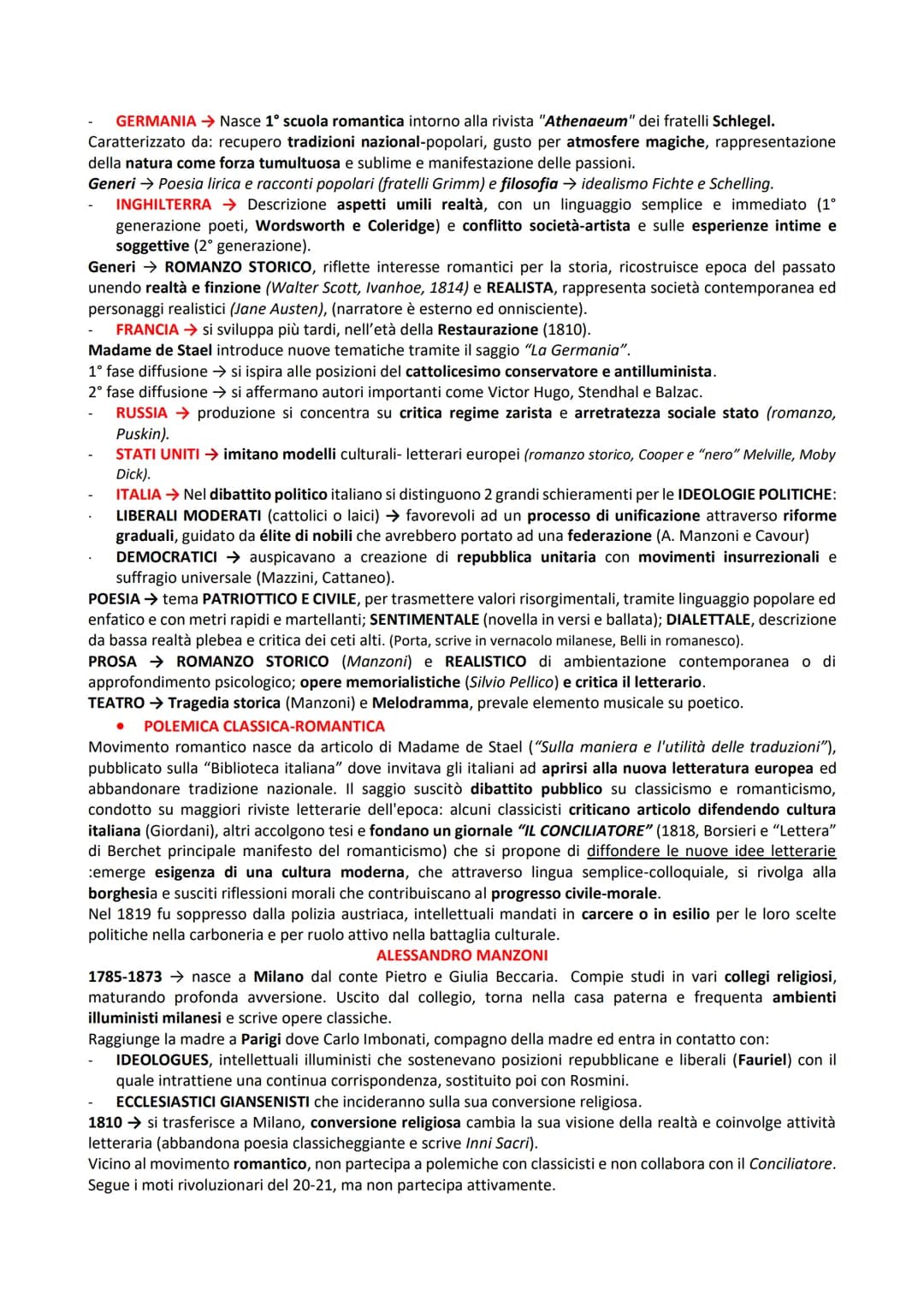 ROMANTICISMO (1816-1860)
XIX secolo → dopo rivoluzioni '700, crolla assolutismo, si afferma principio di sovranità popolare e libertà.
RIVOL