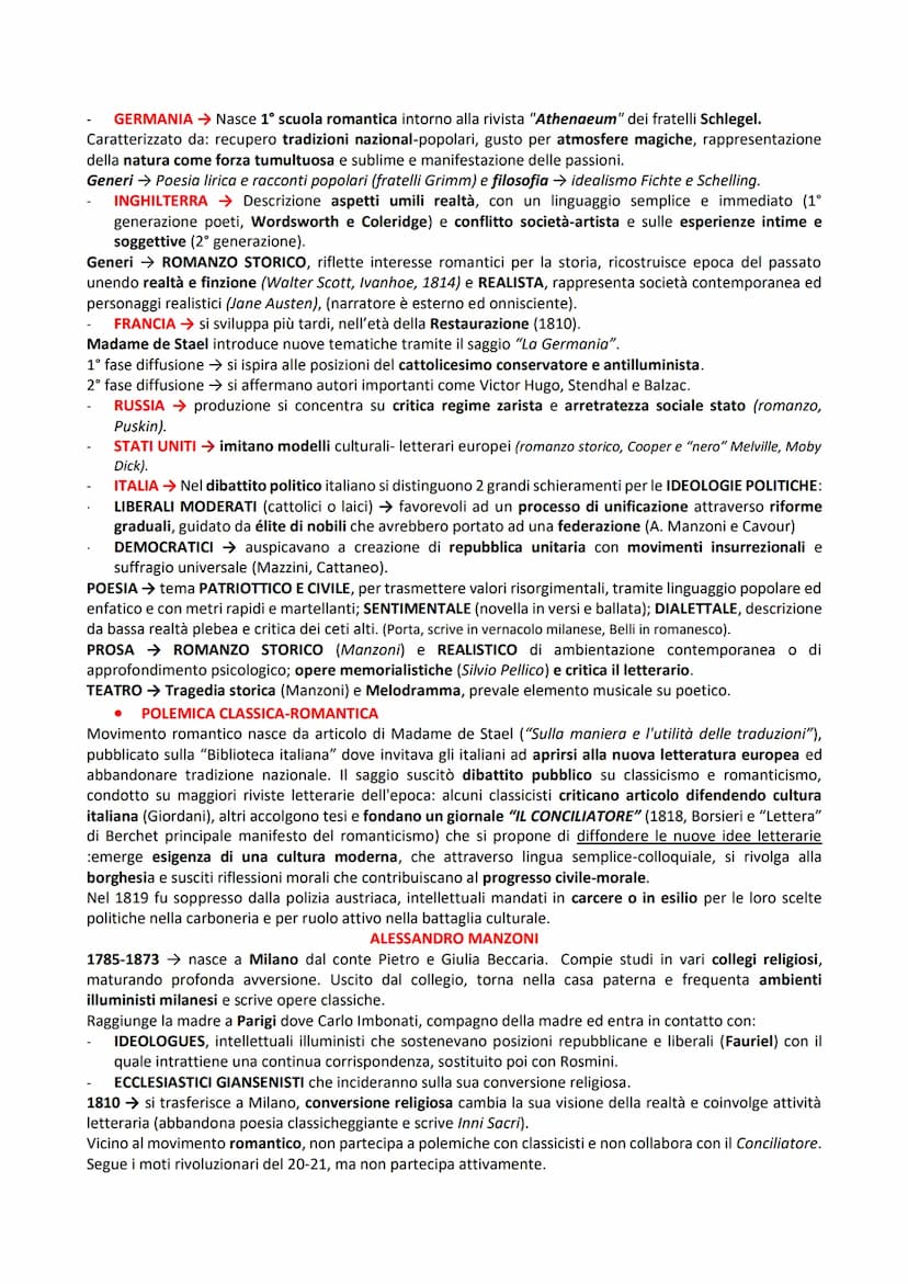ROMANTICISMO (1816-1860)
XIX secolo → dopo rivoluzioni '700, crolla assolutismo, si afferma principio di sovranità popolare e libertà.
RIVOL