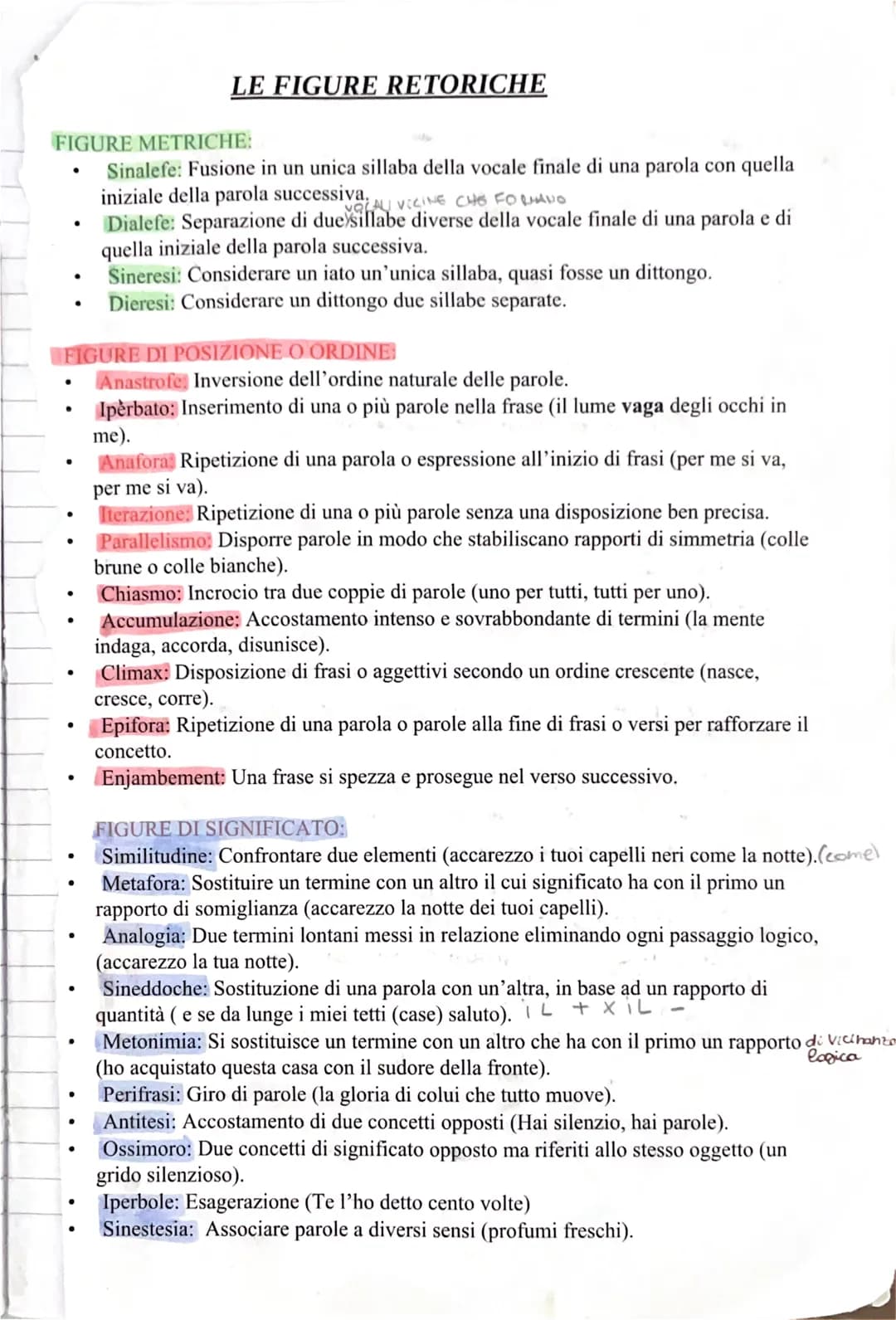 
<p>Le figure metriche sono importanti elementi della poesia e della prosa poetica. Esse includono la sinalefe, che consiste nella fusione i