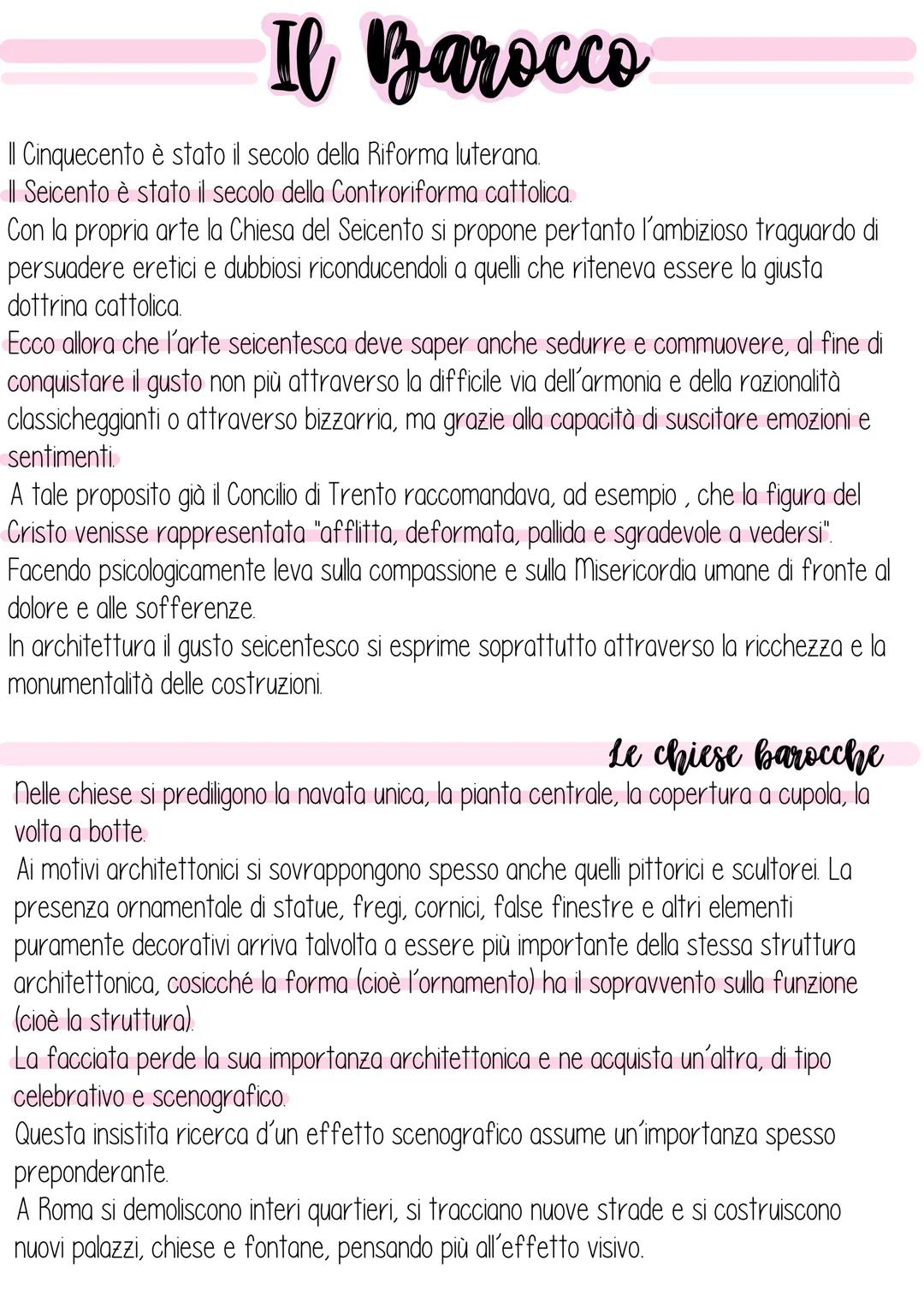 Il Barocco
Il Cinquecento è stato il secolo della Riforma luterana.
Il Seicento è stato il secolo della Controriforma cattolica.
Con la prop