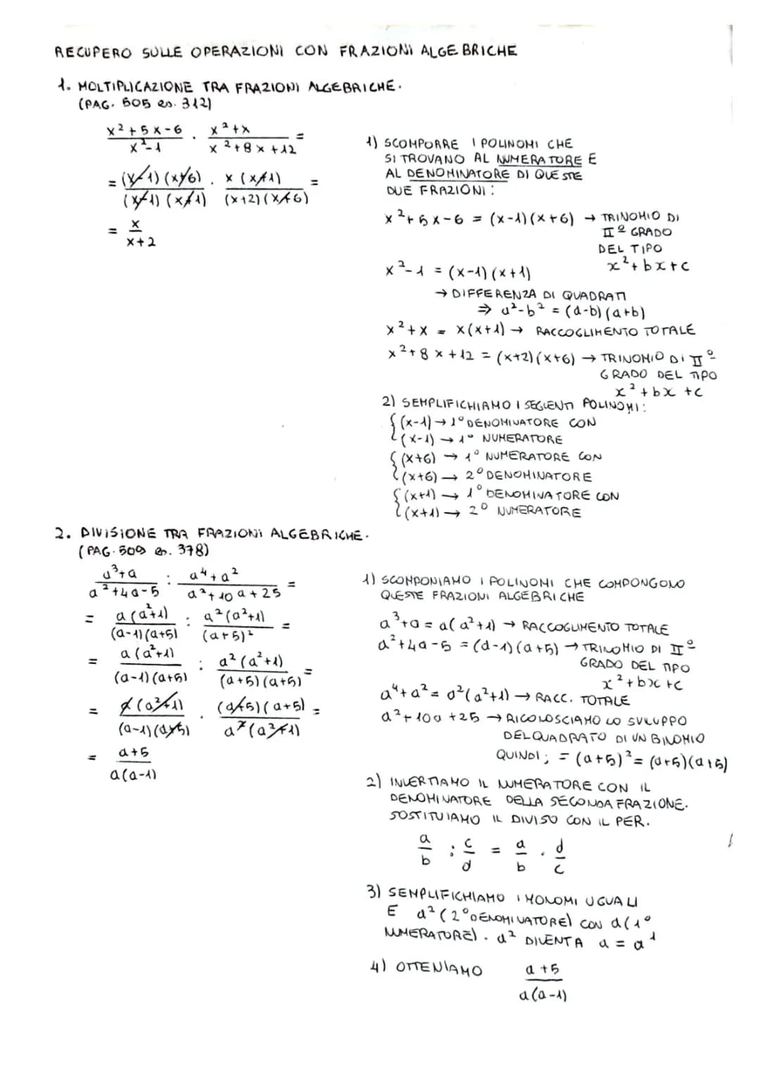 Frazioni Algebriche: Esercizi Svolti e Soluzioni PDF