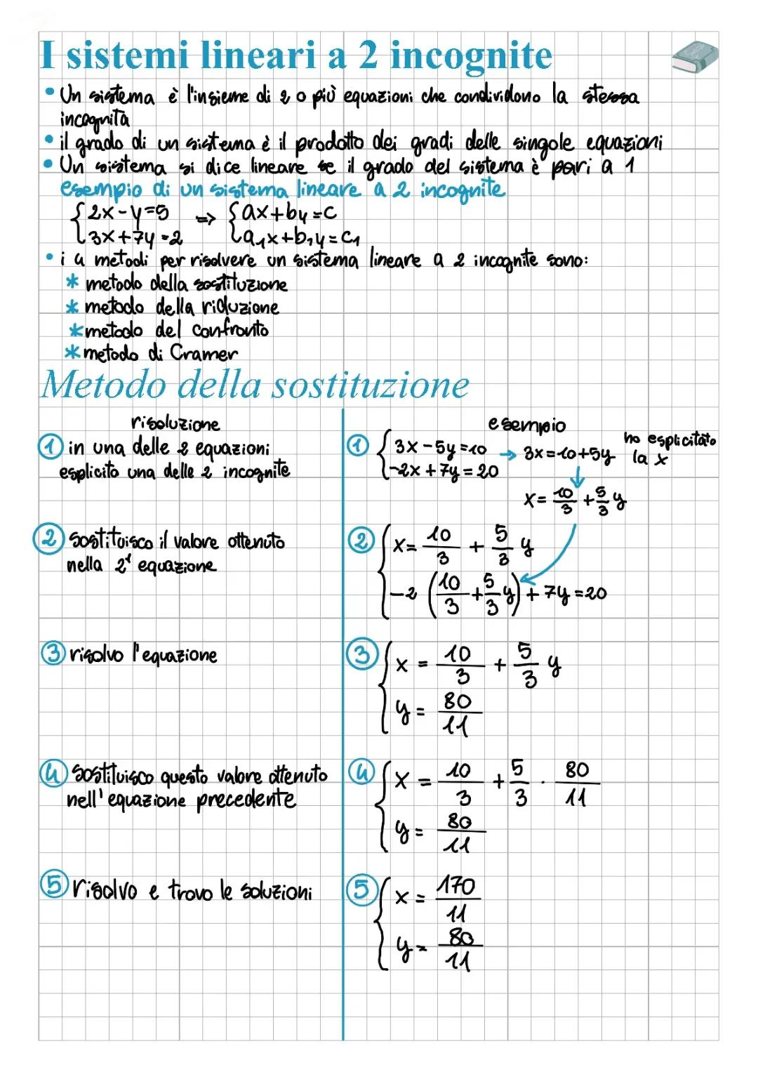 I sistemi lineari a due incognite