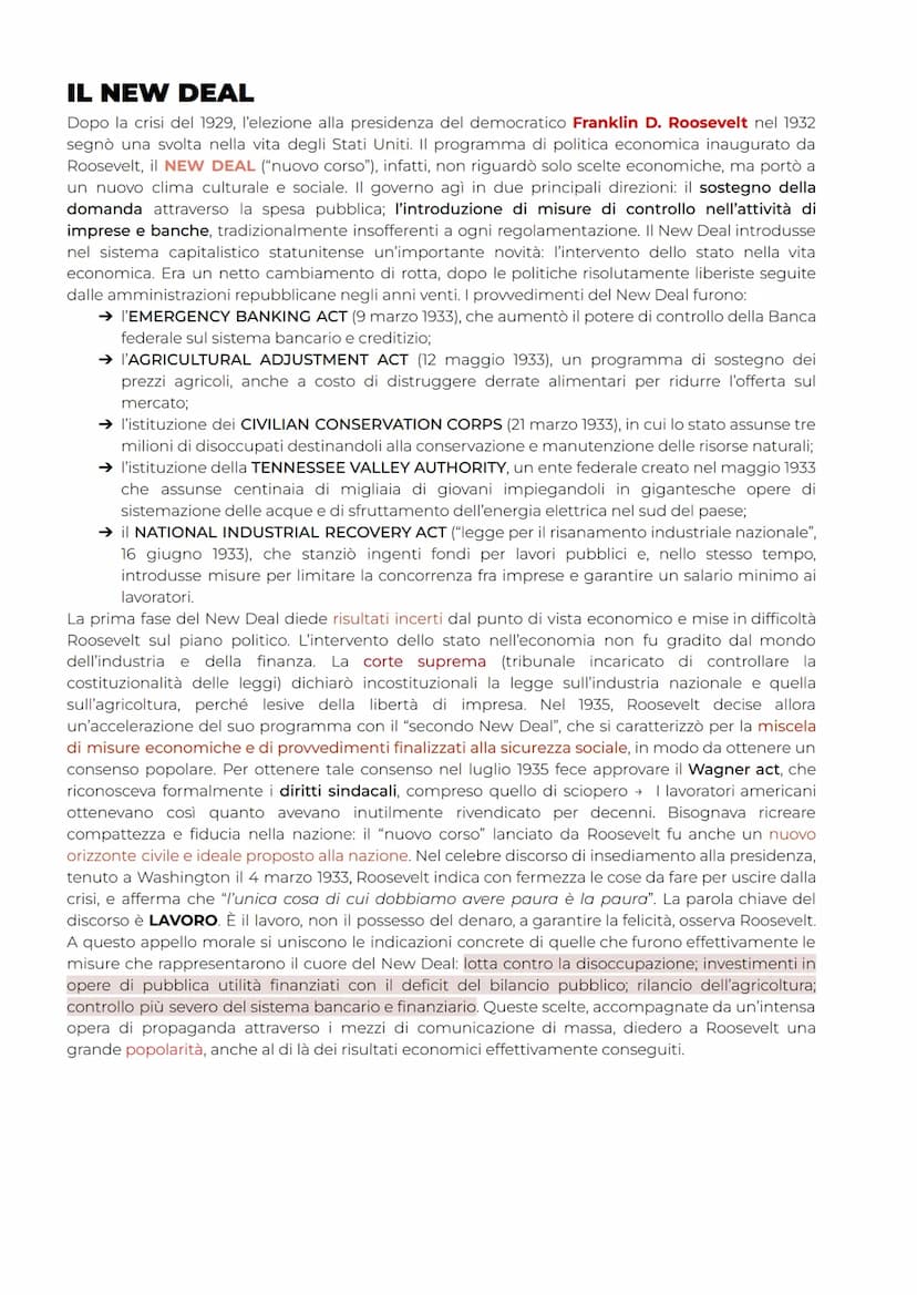 LA CRISI DEL 1929
INTRODUZIONE La fase di crescita economica del dopoguerra si interruppe bruscamente
nell'ottobre 1929 con il crollo della 