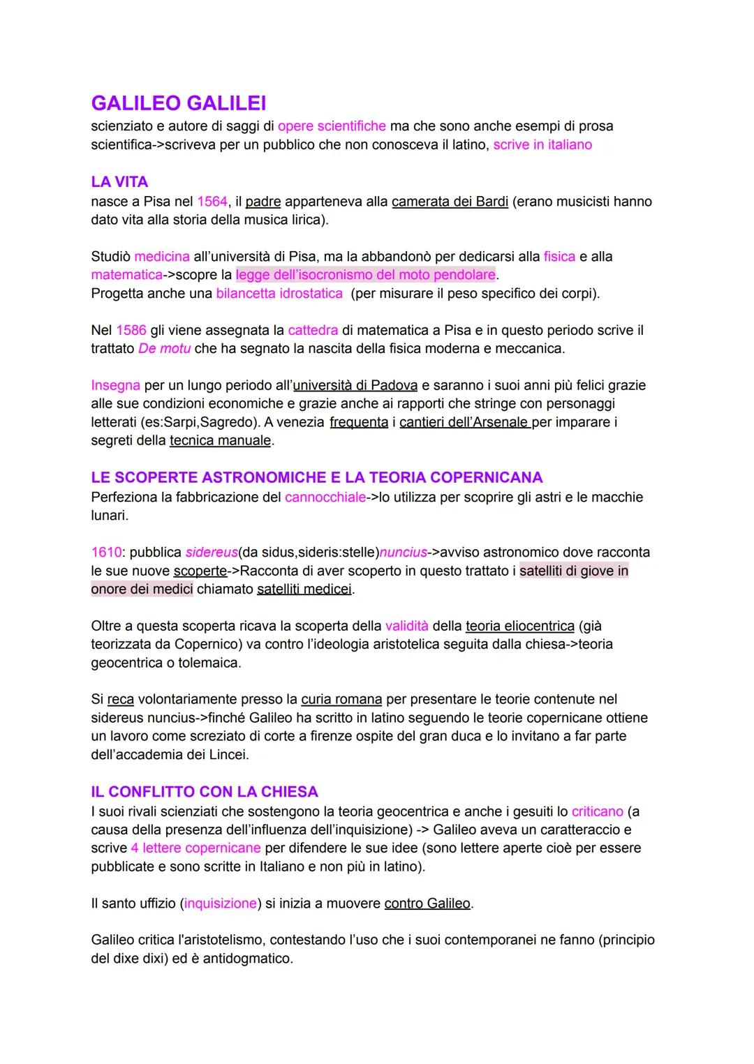 GALILEO GALILEI
scienziato e autore di saggi di opere scientifiche ma che sono anche esempi di prosa
scientifica->scriveva per un pubblico c