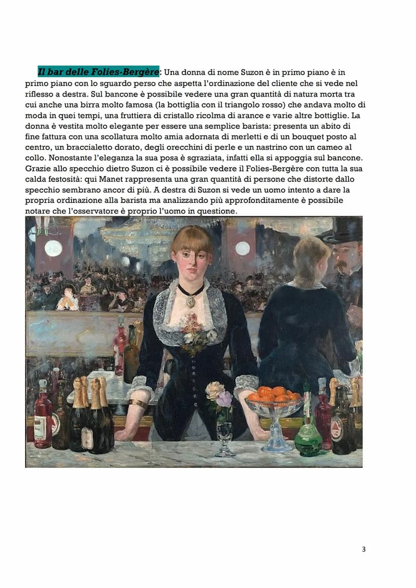 L'impressionismo
Grazie allo sviluppo tecnologico che ha portato la rivoluzione industriale, anche il mondo
dell'arte progredisce con una nu