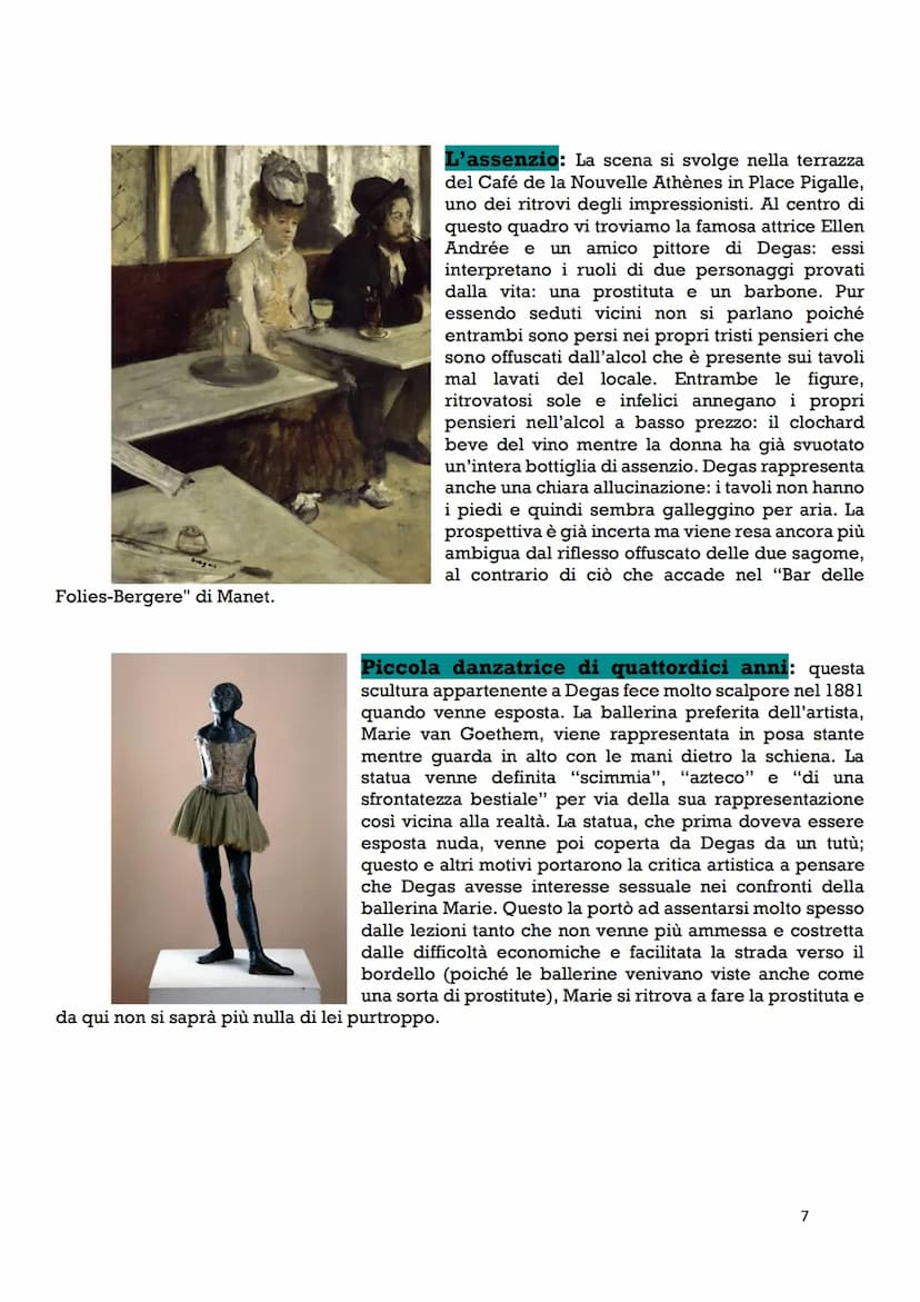 L'impressionismo
Grazie allo sviluppo tecnologico che ha portato la rivoluzione industriale, anche il mondo
dell'arte progredisce con una nu
