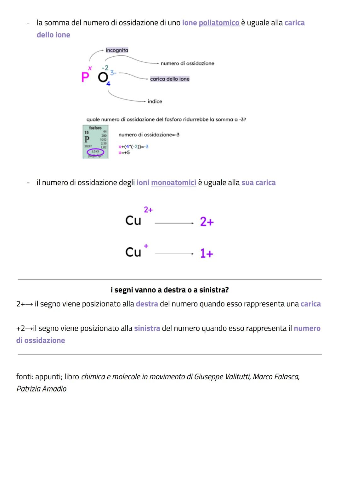 # il numero di ossidazione

il numero di ossidazione (n.o.) rappresenta la carica che ogni atomo (in una molecola o in uno ione
poliatomico)