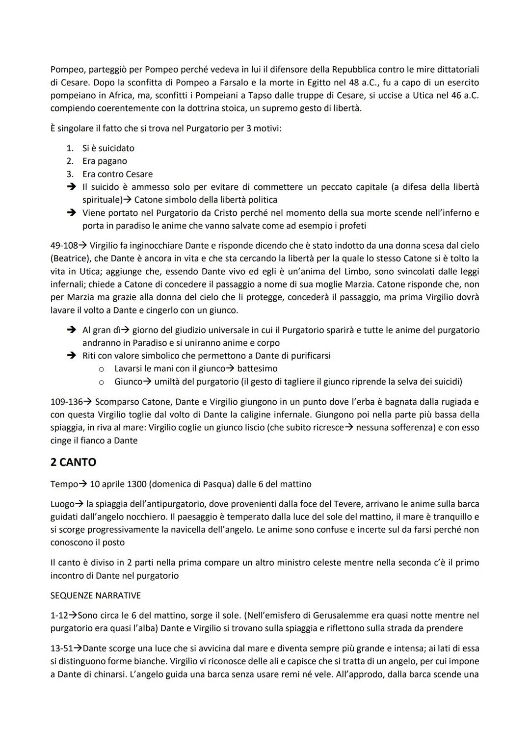LA DIVINA COMMEDIA
PURGATORIO→ comincia quando Dante e Virgilio sono ai piedi della montagna del purgatorio. (speculare
alla voragine dell'i