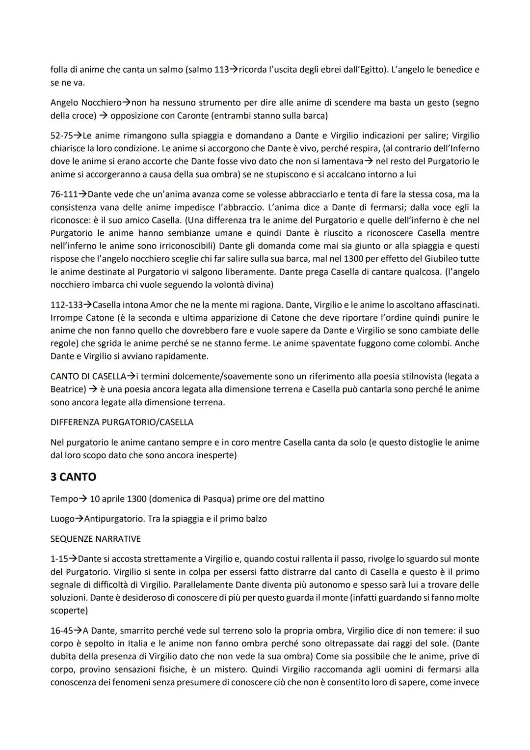 LA DIVINA COMMEDIA
PURGATORIO→ comincia quando Dante e Virgilio sono ai piedi della montagna del purgatorio. (speculare
alla voragine dell'i