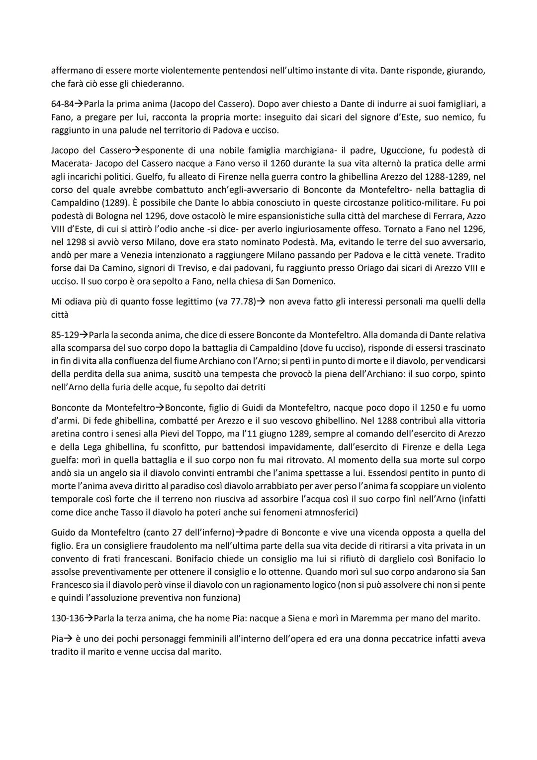 LA DIVINA COMMEDIA
PURGATORIO→ comincia quando Dante e Virgilio sono ai piedi della montagna del purgatorio. (speculare
alla voragine dell'i
