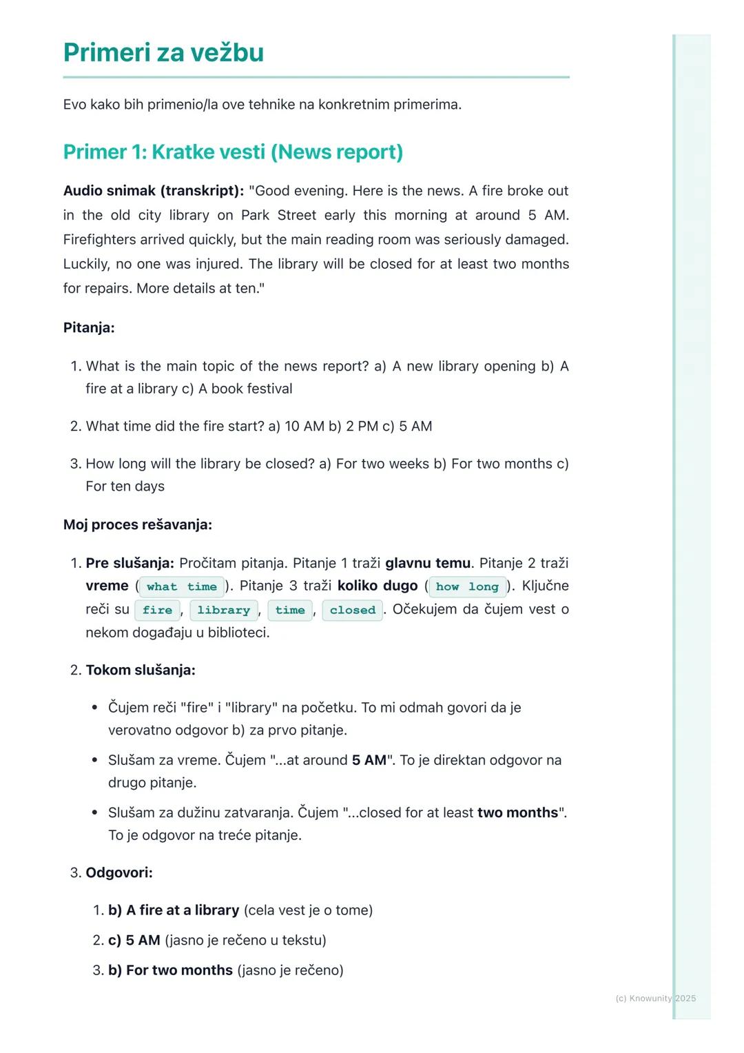 # Slušanje (Listening)

## Uvod u veštinu slušanja

Slušanje na engleskom nije samo pasivno primanje zvukova. To je aktivna
veština gde mora