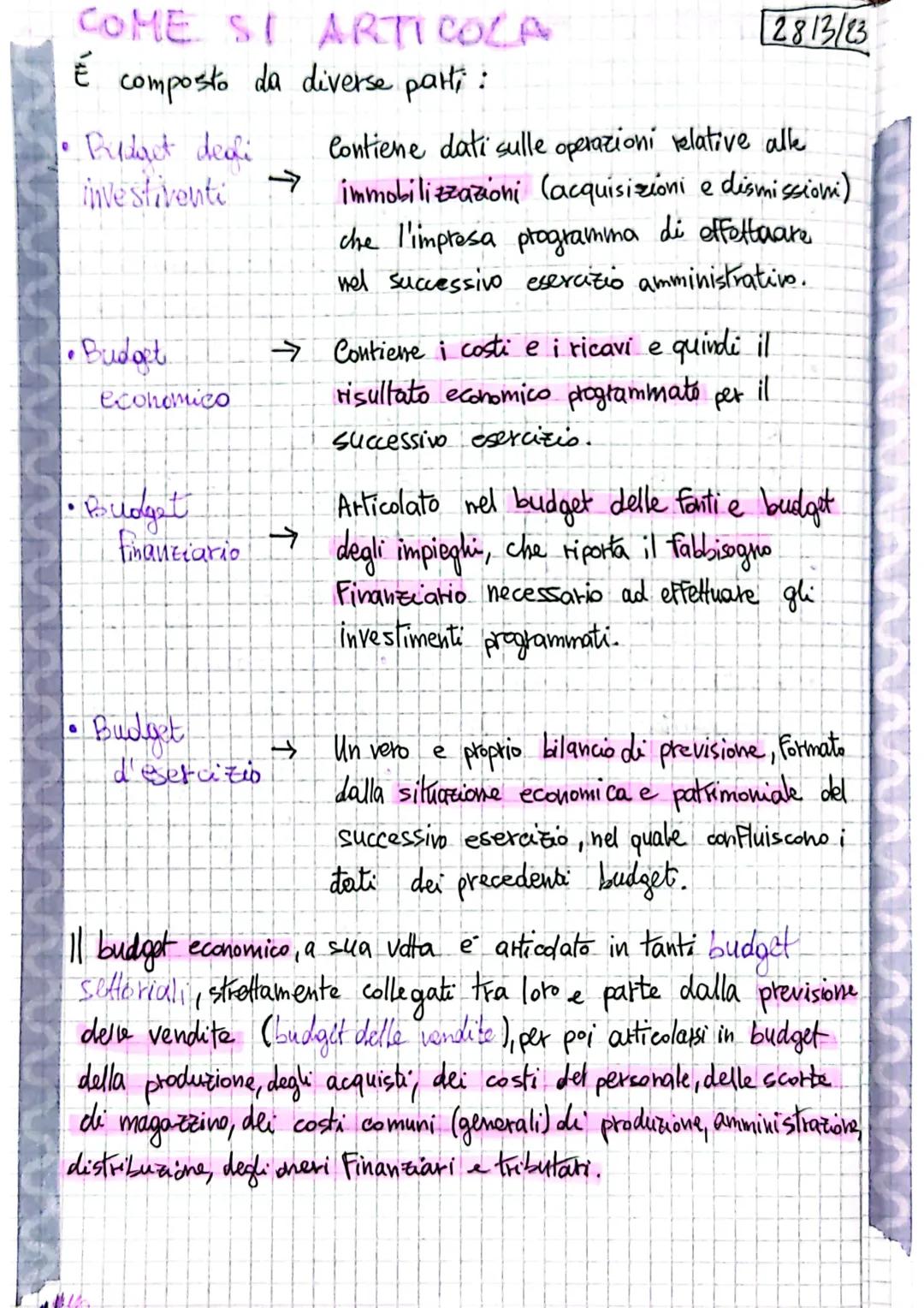 # Il Budget

Il Budget e un documento contabile-amministrativo che
contiene i programmi e le previsioni che si riferiscono al
Successivo ese