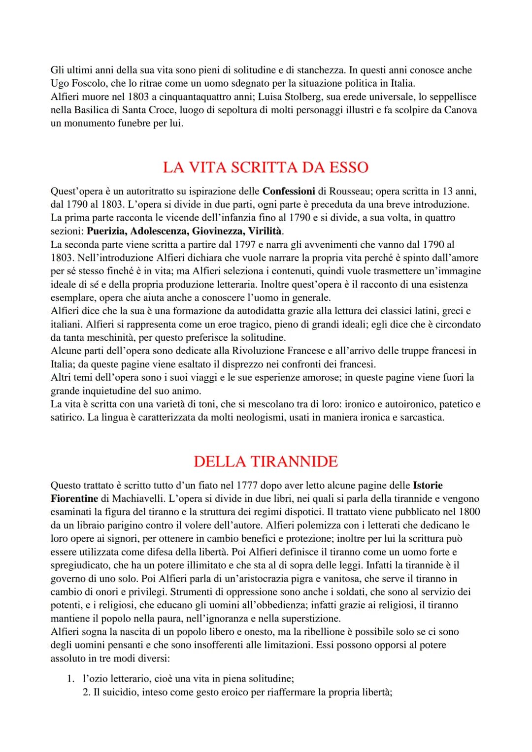 VITTORIO ALFIERI
VITA
Alfieri è sia uomo solitario sia uomo mondano; egli vive tra il pensiero di fine Settecento e la nuova
sensibilità di 