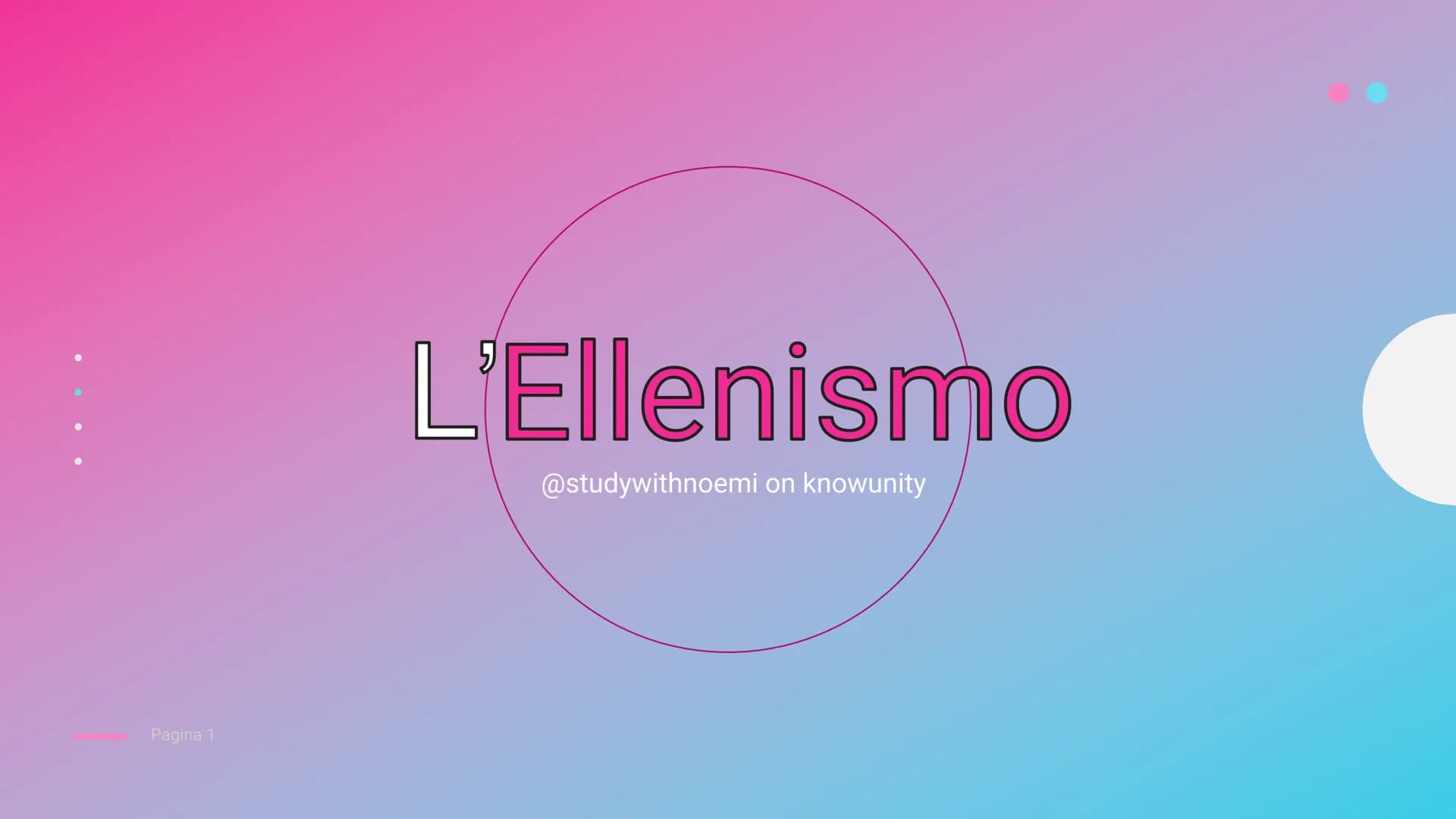 Pagina 1
L'Ellenismo
@studywithnoemi on knowunity L'Ellenismo
Cosa si intende per
Ellenismo?
L'integrazione di diverse culture
@studywithnoe