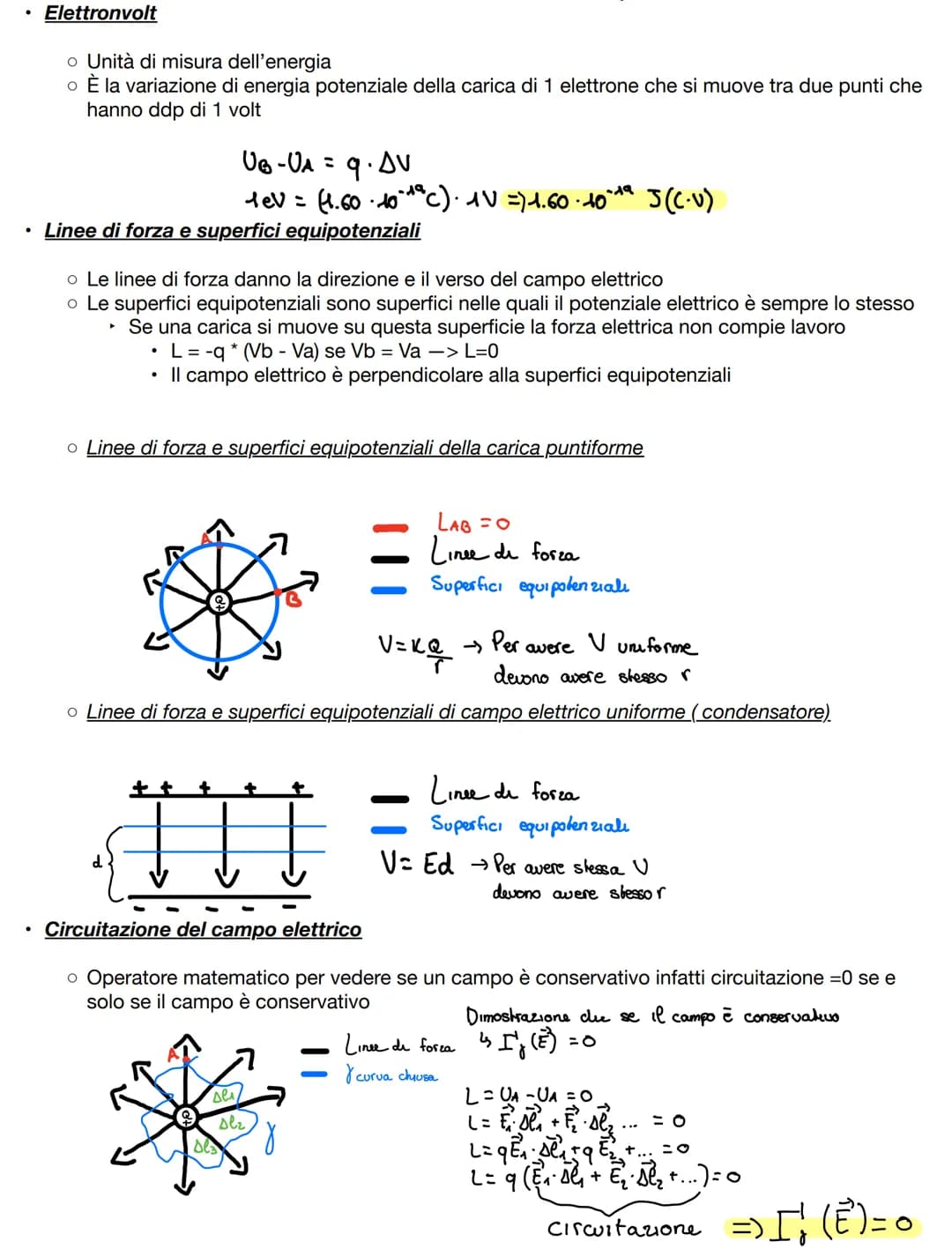 Energia potenziale elettrica e potenziale elettrico
• Una forza è conservativa se il lavoro non dipende dal tragitto ma dalla posizione iniz