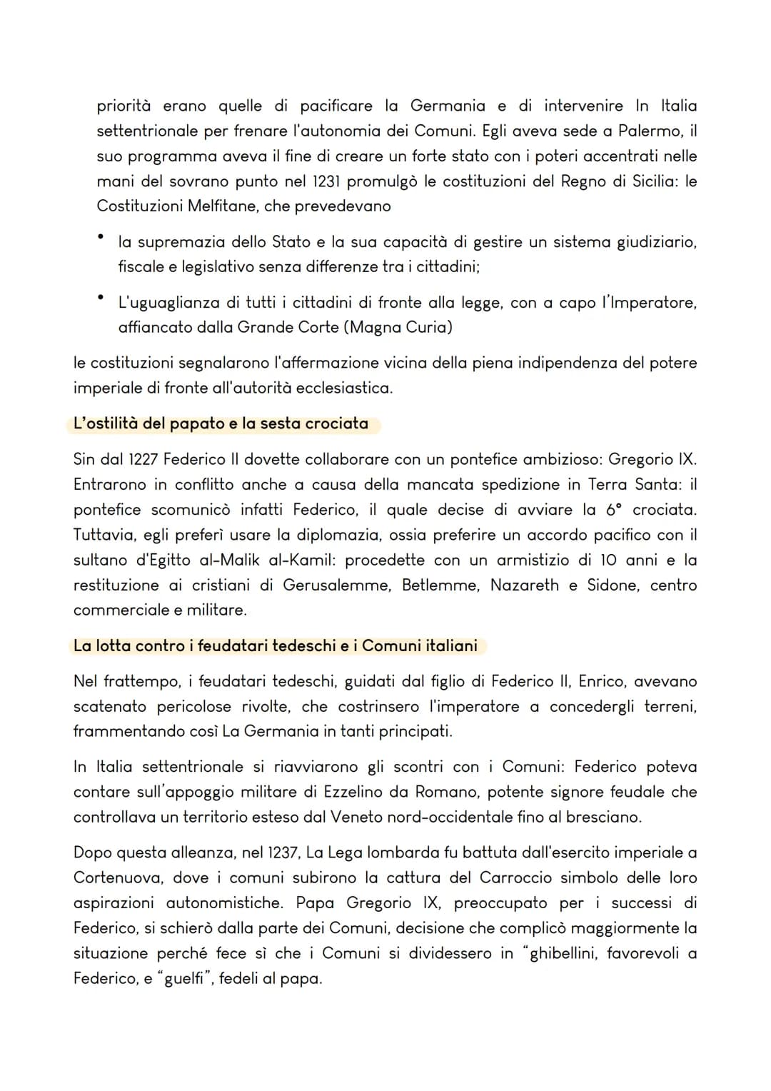 LO SCONTRO FRA I COMUNI ITALIANI E L'IMPERO
Due mondi in collisione
I comuni erano diventati piccoli Stati indipendenti ribelli a quello che