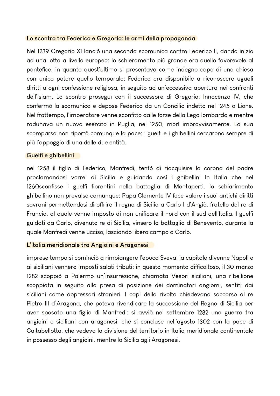 LO SCONTRO FRA I COMUNI ITALIANI E L'IMPERO
Due mondi in collisione
I comuni erano diventati piccoli Stati indipendenti ribelli a quello che