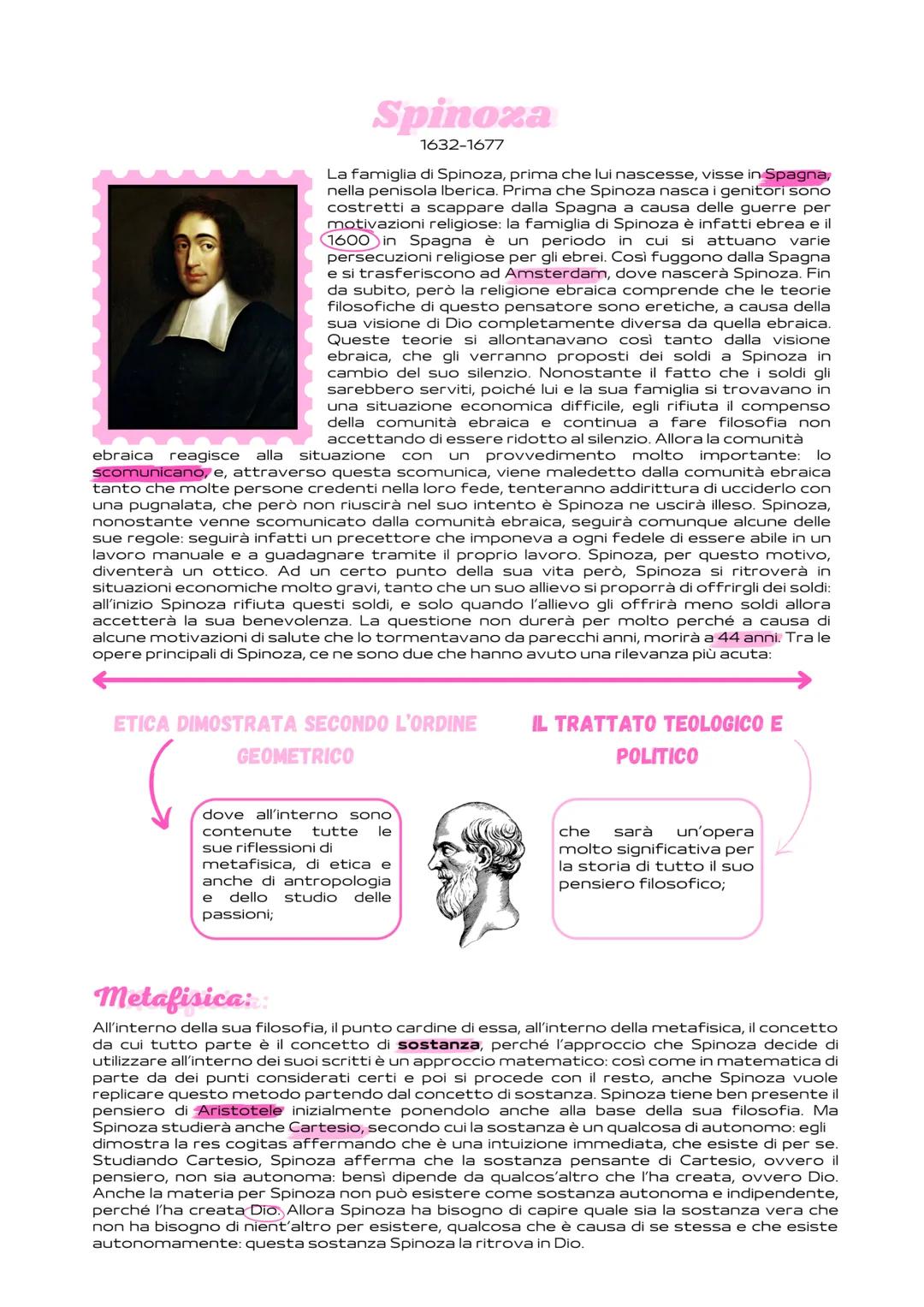 Spinoza
1632-1677
La famiglia di Spinoza, prima che lui nascesse, visse in Spagna,
nella penisola Iberica. Prima che Spinoza nasca i genitor
