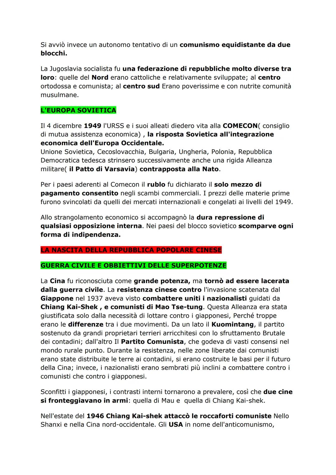 CAPITOLO 11
IL SECONDO DOPOGUERRA
(LE DRAMMATICHE CONSEGUENZE DOPO IL CONFLITTO)
la situazione europea
In Europa tutti i paesi,eccetto la Gr