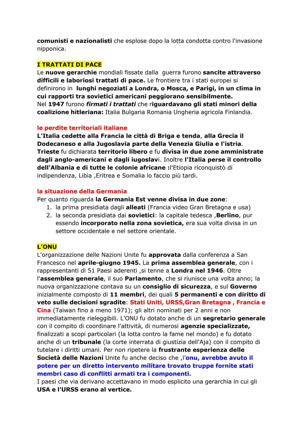 CAPITOLO 11
IL SECONDO DOPOGUERRA
(LE DRAMMATICHE CONSEGUENZE DOPO IL CONFLITTO)
la situazione europea
In Europa tutti i paesi,eccetto la Gr