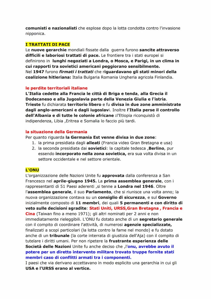 CAPITOLO 11
IL SECONDO DOPOGUERRA
(LE DRAMMATICHE CONSEGUENZE DOPO IL CONFLITTO)
la situazione europea
In Europa tutti i paesi,eccetto la Gr