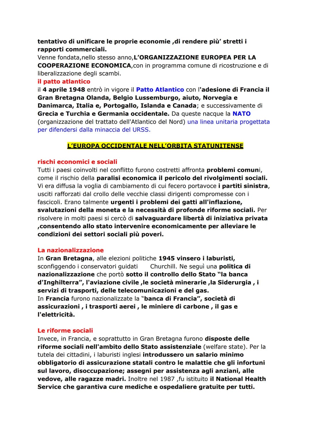 CAPITOLO 11
IL SECONDO DOPOGUERRA
(LE DRAMMATICHE CONSEGUENZE DOPO IL CONFLITTO)
la situazione europea
In Europa tutti i paesi,eccetto la Gr