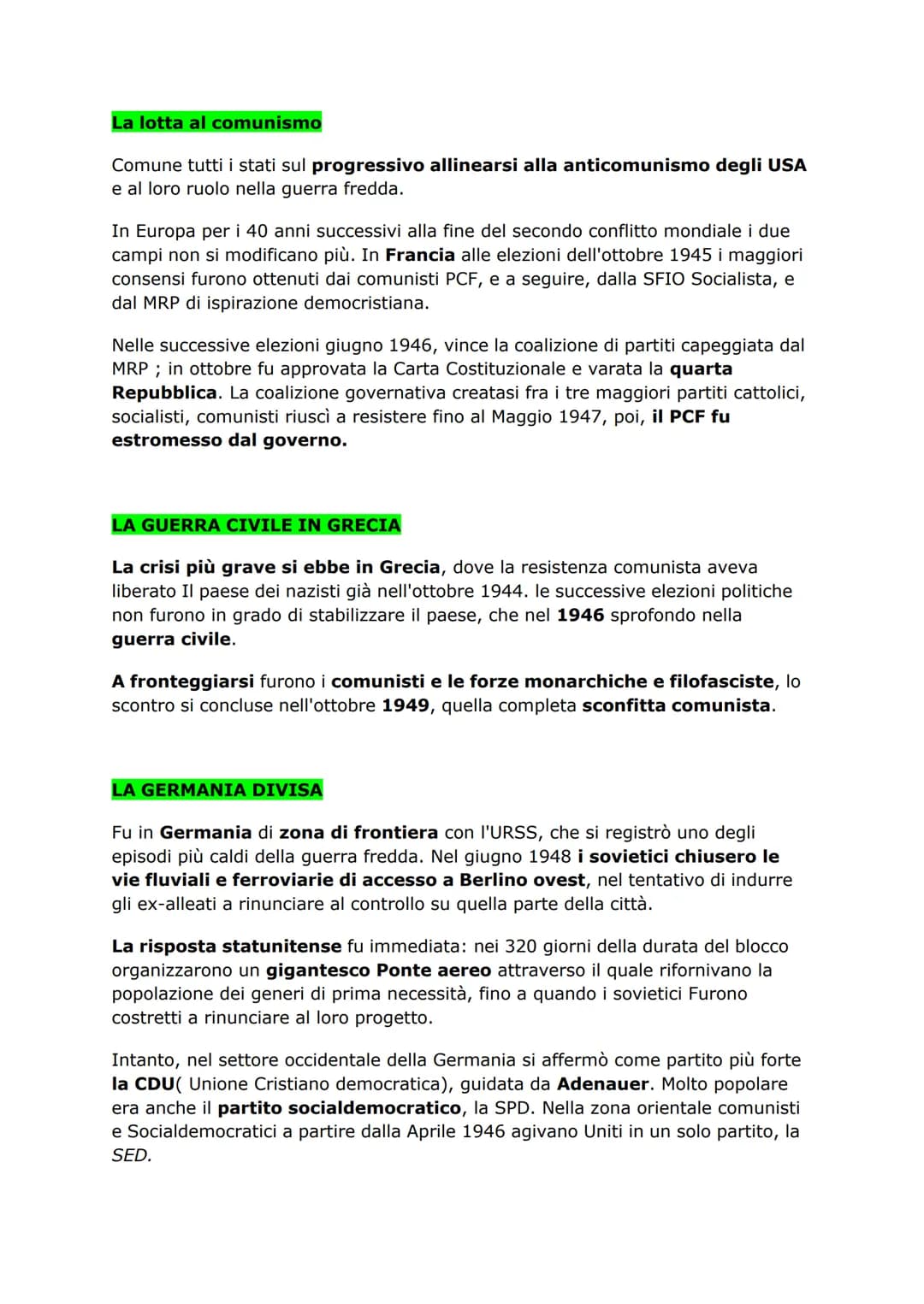 CAPITOLO 11
IL SECONDO DOPOGUERRA
(LE DRAMMATICHE CONSEGUENZE DOPO IL CONFLITTO)
la situazione europea
In Europa tutti i paesi,eccetto la Gr